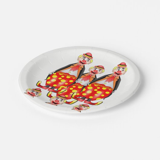 Clowns für PapierTeller (Schrägansicht)