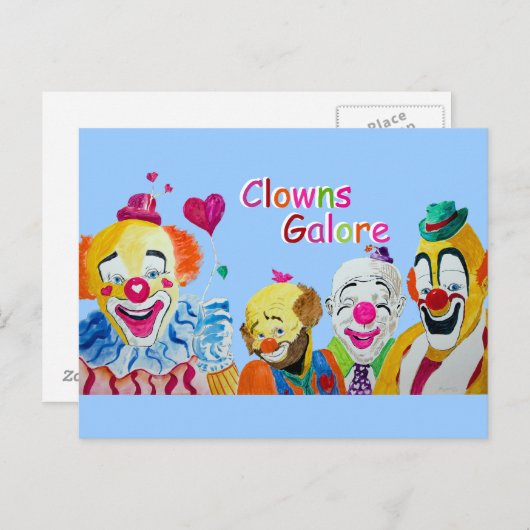 Clowns Galore Postcard Postkarte (Vorne/Hinten)