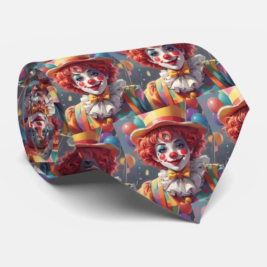 Clowns Geburtstagsfeier Krawatte (Gerollt)