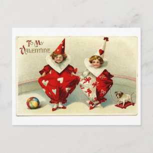 Clowns in Liebe Postkarte
