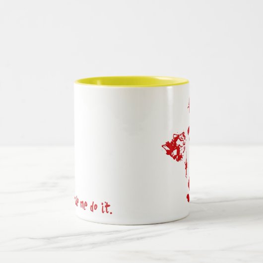 Clowns ließen mich es tun zweifarbige tasse (Mittel)