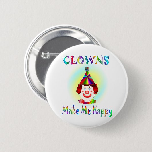 Clowns machen mich glücklich button (Vorne & Hinten)