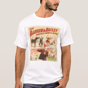 Clowns mit auftretenden Gänsen, Hähnen und Esel. T-Shirt
