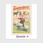 Clowns mit Darstellenden Gänsen, Roosters & Donkey Aufkleber (Blatt)