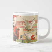 Clowns mit Darstellenden Gänsen, Roosters & Donkey Jumbo-Tasse (Rechts)