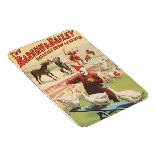 Clowns mit Darstellenden Gänsen, Roosters & Donkey Magnet (Rechte Seite)