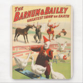 Clowns mit Darstellenden Gänsen, Roosters & Donkey Mousepad (Vorne)