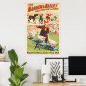 Clowns mit Darstellenden Gänsen, Roosters & Donkey Poster (Heimbüro)