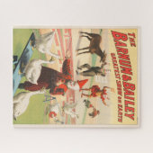 Clowns mit Darstellenden Gänsen, Roosters & Donkey Puzzle (Horizontal)