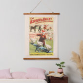 Clowns mit Darstellenden Gänsen, Roosters & Donkey Wandteppich Mit Holzrahmen (Schlafzimmer)