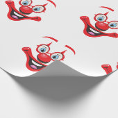 Clowns-Muster Geschenkpapier (Ecke)