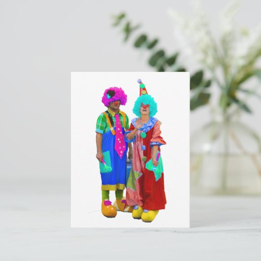 Clowns Postkarte (Stehend Vorderseite)
