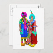 Clowns Postkarte (Vorne/Hinten)