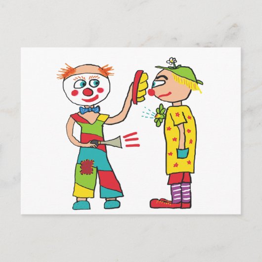 Clowns Postkarte (Vorderseite)