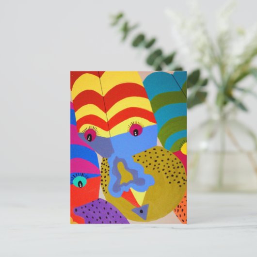 Clowns Postkarte (Stehend Vorderseite)