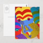 Clowns Postkarte (Vorne/Hinten)