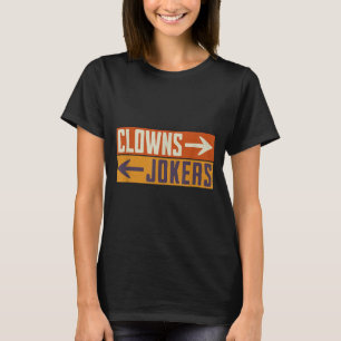Clowns rechts, Joker links, lustige Retro-Sache T-Shirt