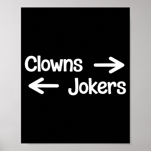 Clowns rechts, Joker links  Poster (Vorne)