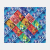 CLOWNS SAMMLUNG Venezianische Maskenfassaden Fleecedecke (Vorderseite (Horizontal))