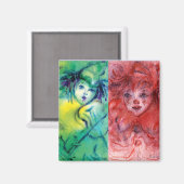 CLOWNS SAMMLUNG / Venezianischer Masquearde Ball Magnet (Vorderseite/Rückseite)