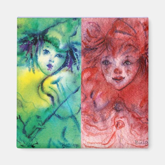 CLOWNS SAMMLUNG / Venezianischer Masquearde Ball Magnet (Vorne)