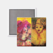 CLOWNS SAMMLUNG / Venezianischer Masquearde Ball Magnet (Vorderseite/Rückseite)