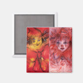 CLOWNS SAMMLUNG / Venezianischer Masquearde Ball Magnet (Vorderseite/Rückseite)