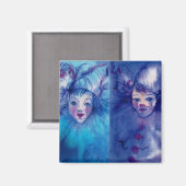 CLOWNS SAMMLUNG / Venezianischer Masquearde Ball Magnet (Vorderseite/Rückseite)