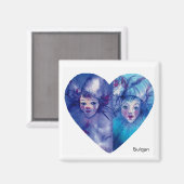 CLOWNS SAMMLUNG / Venezianischer Masquearde Ball Magnet (Vorderseite/Rückseite)