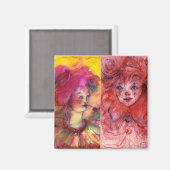 CLOWNS SAMMLUNG / Venezianischer Masquearde Ball Magnet (Vorderseite/Rückseite)