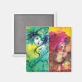 CLOWNS SAMMLUNG / Venezianischer Masquearde Ball Magnet (Vorderseite/Rückseite)