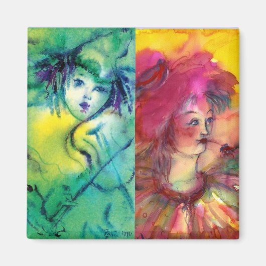 CLOWNS SAMMLUNG / Venezianischer Masquearde Ball Magnet (Vorne)