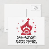 Clowns sind böse postkarte (Vorne/Hinten)