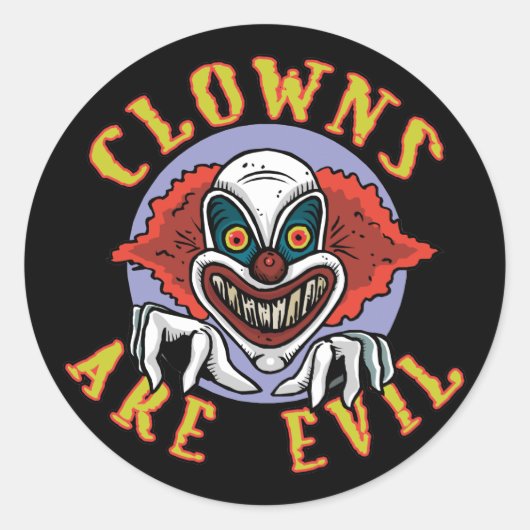 Clowns sind böse Stickers/Umschlag Aufkleber (Vorderseite)