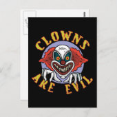 Clowns sind die böse Postkarte (Vorne/Hinten)