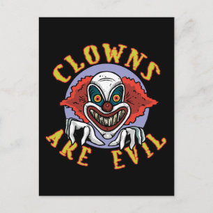 Clowns sind die böse Postkarte