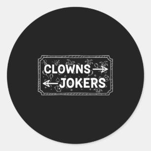 Clowns und Joker lustige sarkastische Richtung Hum Runder Aufkleber