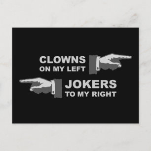 Clowns und Joker Postkarte
