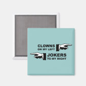 Clowns und Joker Spaß Magnet (Vorderseite/Rückseite)