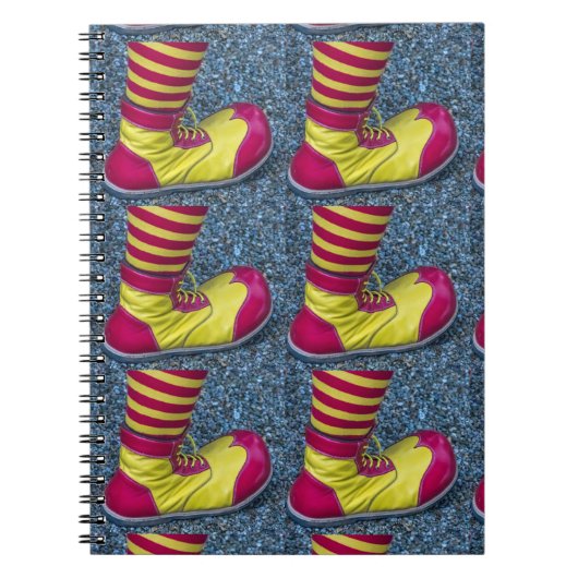 Clownschuh-Notizbuch Notizblock (Vorderseite)