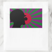 Clownsec-Aufblähung der Sun-Flag-Aufkleber Rechteckiger Aufkleber (Tasche)