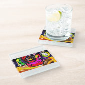 Clownsommer Glasuntersetzer (Schrägansicht)