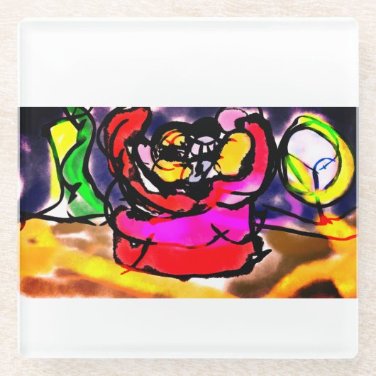 Clownsommer Glasuntersetzer (Vorderseite)