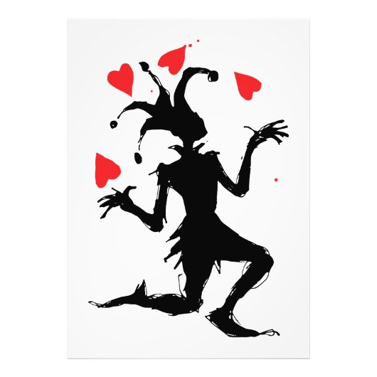 Clownspiel mit Herz Fotodruck (Vorne)