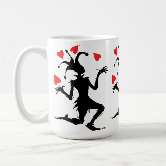 Clownspiel mit Herz Kaffeetasse (Links)