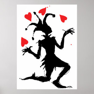 Clownspiel mit Herz Poster