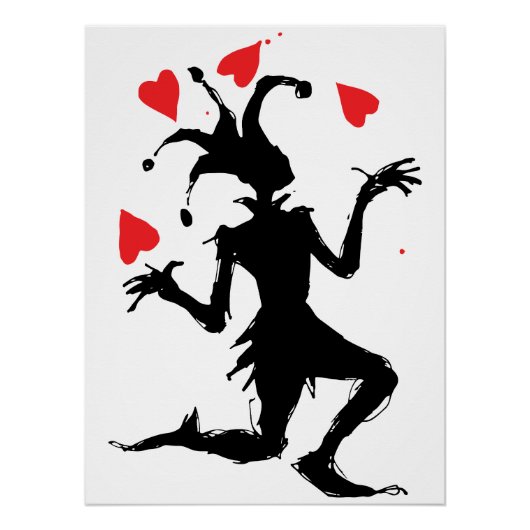 Clownspiel mit Herz Poster (Vorderseite)