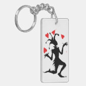 Clownspiel mit Herz Schlüsselanhänger (Vorderseite links)