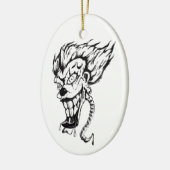 Clownverzierung Keramikornament (Links)