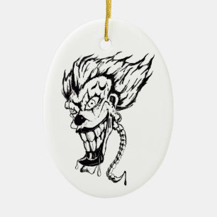 Clownverzierung Keramikornament